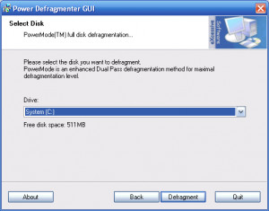 Power Defragmenter - náhled