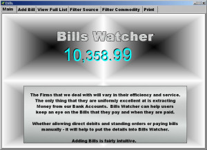 Bills Watcher - náhled