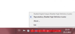 Win7AudioSwitcher - náhled
