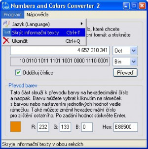 Numbers and Colors Converter - náhled