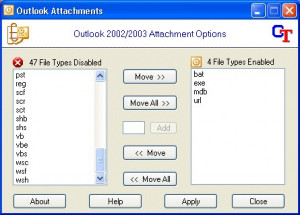 Outlook Attachments - náhled