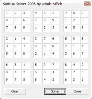 Sudoku řešitel - náhled