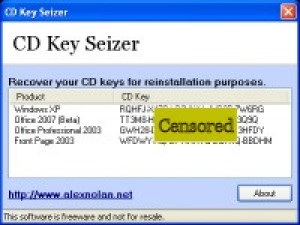 CD Key Seizer - náhled