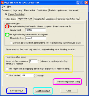 VaySoft PDF to EXE Converter - náhled