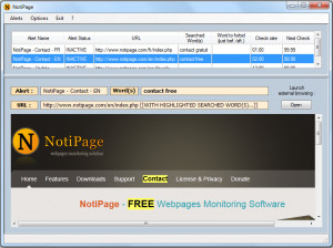 NotiPage - náhled