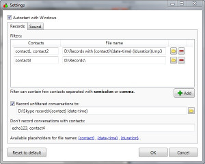 Skype Auto Recorder - náhled