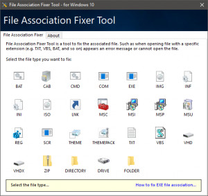 File Association Fixer Tool - náhled