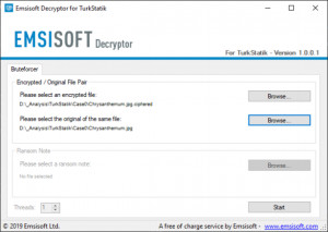Emsisoft Decryptor for TurkStatik - náhled