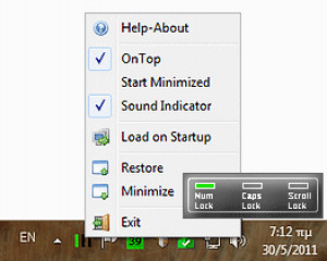 NumCapsScroll Indicator - náhled
