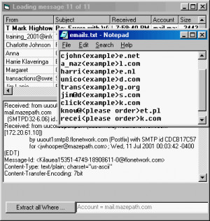 Outlook Express Archive Pro - náhled