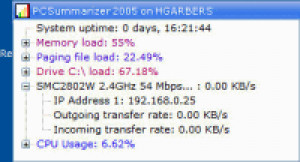 PCSummarizer 2005 - náhled