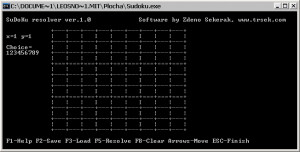 Sudoku resolver - náhled