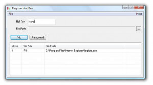Register Hot Key  - náhled