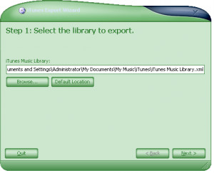 iTunes Export Wizard - náhled