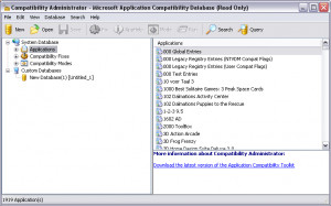 Microsoft Application Compatibility Toolkit - náhled