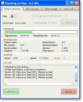 Disk Checker - náhled