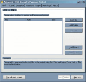 Advanced HTML Encrypt & Password Protect - náhled