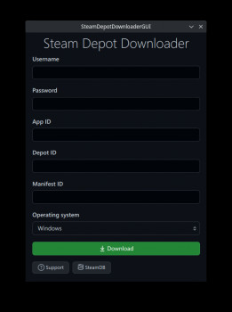SteamDepotDownloaderGUI - náhled