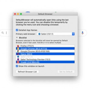 Default Browser - náhled