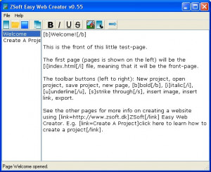 ZSoft Easy Web Creator - náhled