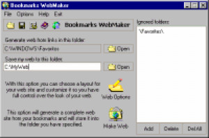 Bookmarks WebMaker - náhled