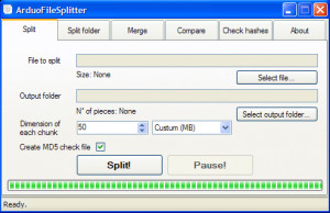 ArduoFileSplitter - náhled