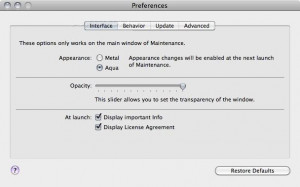 Maintenance - náhled