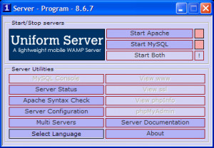 The Uniform Server - náhled