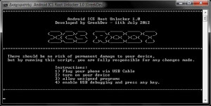 Android ICS Root Unlock - náhled