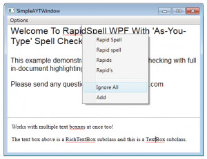 RapidSpell WPF - náhled