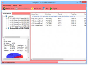 DoxyPro Outlook Recovery - náhled