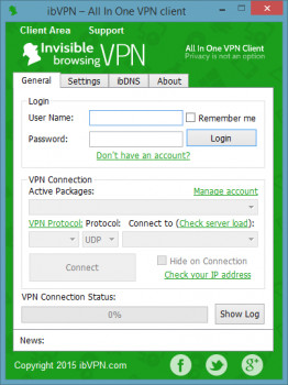 IbVPN - náhled