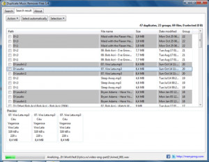 Duplicate Music Remover Free - náhled