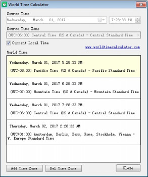 World Time Calculator - náhled
