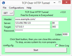TCP Over HTTP Tunnel - náhled