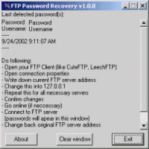 FTP Password Recovery - náhled