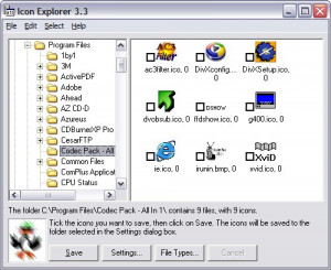 Icon Explorer - náhled