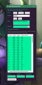 Virtual Display Driver: Wizard - náhled