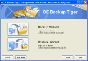 Outlook Express Backup Tiger - náhled