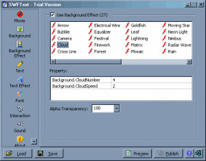 SWFText - náhled