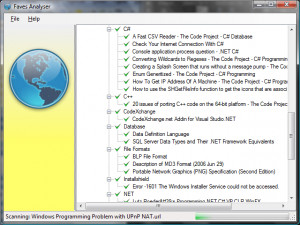 faves analyser - náhled
