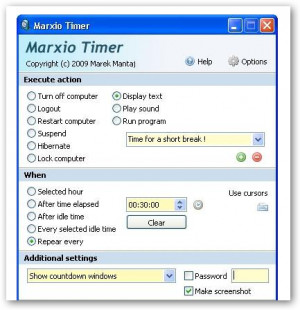 Marxio Timer - náhled