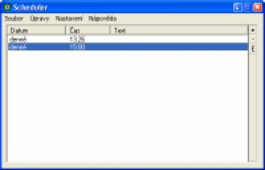 Scheduler - náhled