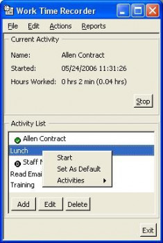 Work Time Recorder - náhled
