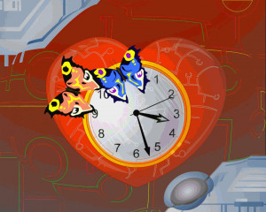 7art Cyberpunk Clock ScreenSaver - náhled