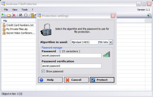 Androsa FileProtector - náhled