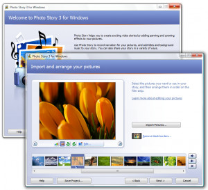 Microsoft Photo Story - náhled