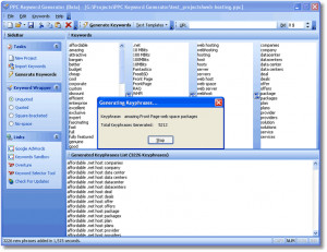 PPC Keyword Generator - náhled