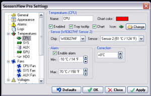 SensorsView Pro - náhled