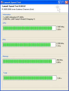 Lamark Speed Test - náhled